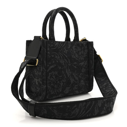 Versace Jacquard Barocco Extra Small Athena Tote Tote Black 3 of 9