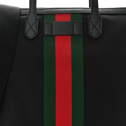 Gucci Techno Canvas Web Top Handle Shoulder Bag Black 14 of 19