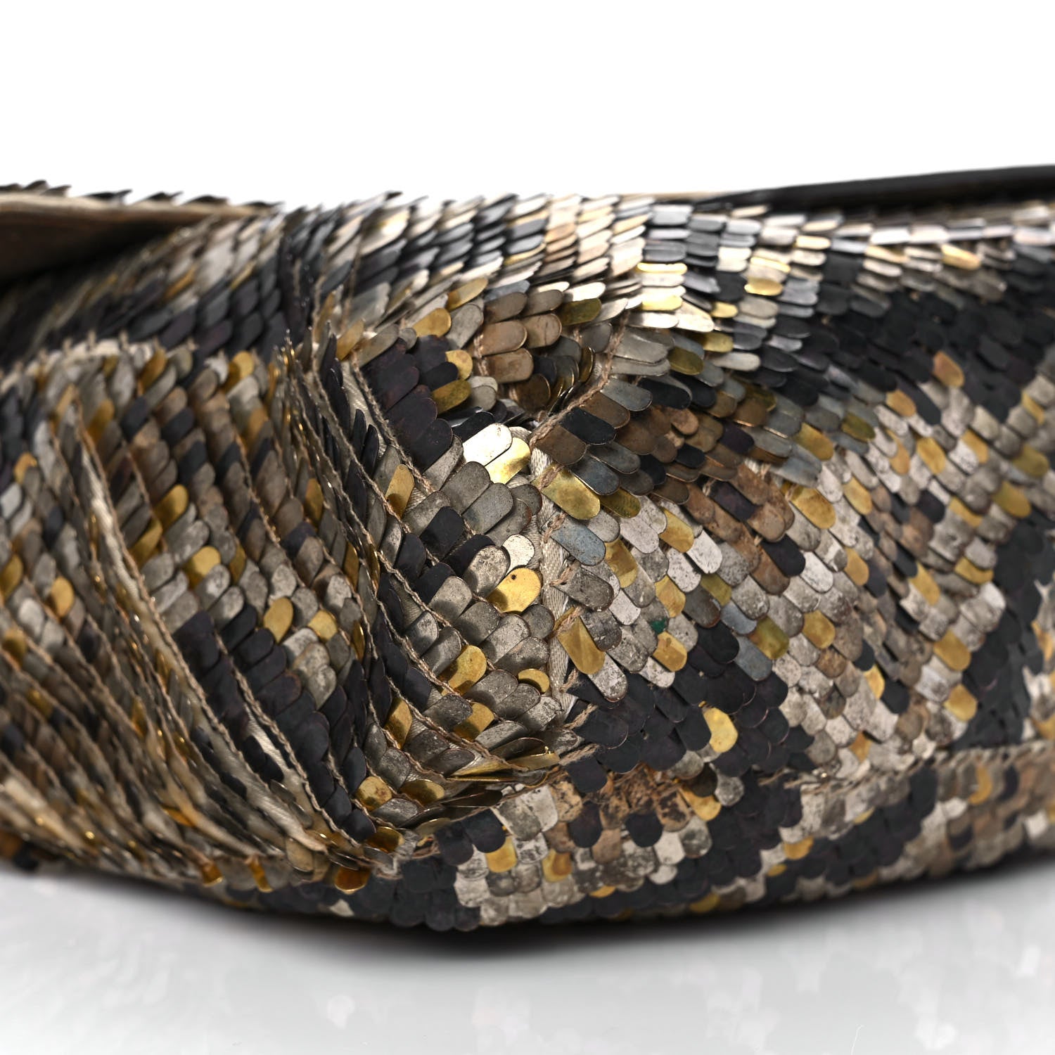 Jimmy Choo Silk Metallic Sequin Watersnake Carolina Chain Shoulder Bag Multicolor 4 of 8