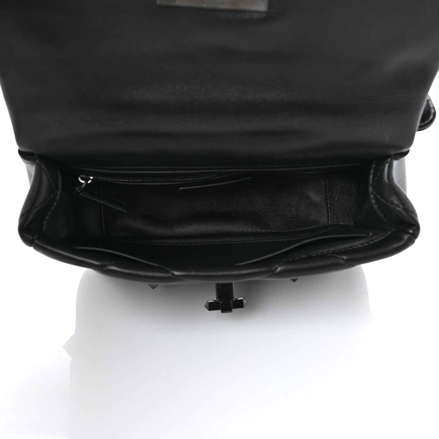 Valentino Garavani Nappa Monochrome Medium Roman Stud Shoulder Bag Black 5 of 8
