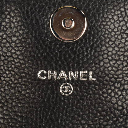 Chanel Caviar Half Moon Wallet On Chain WOC Black 6 of 9