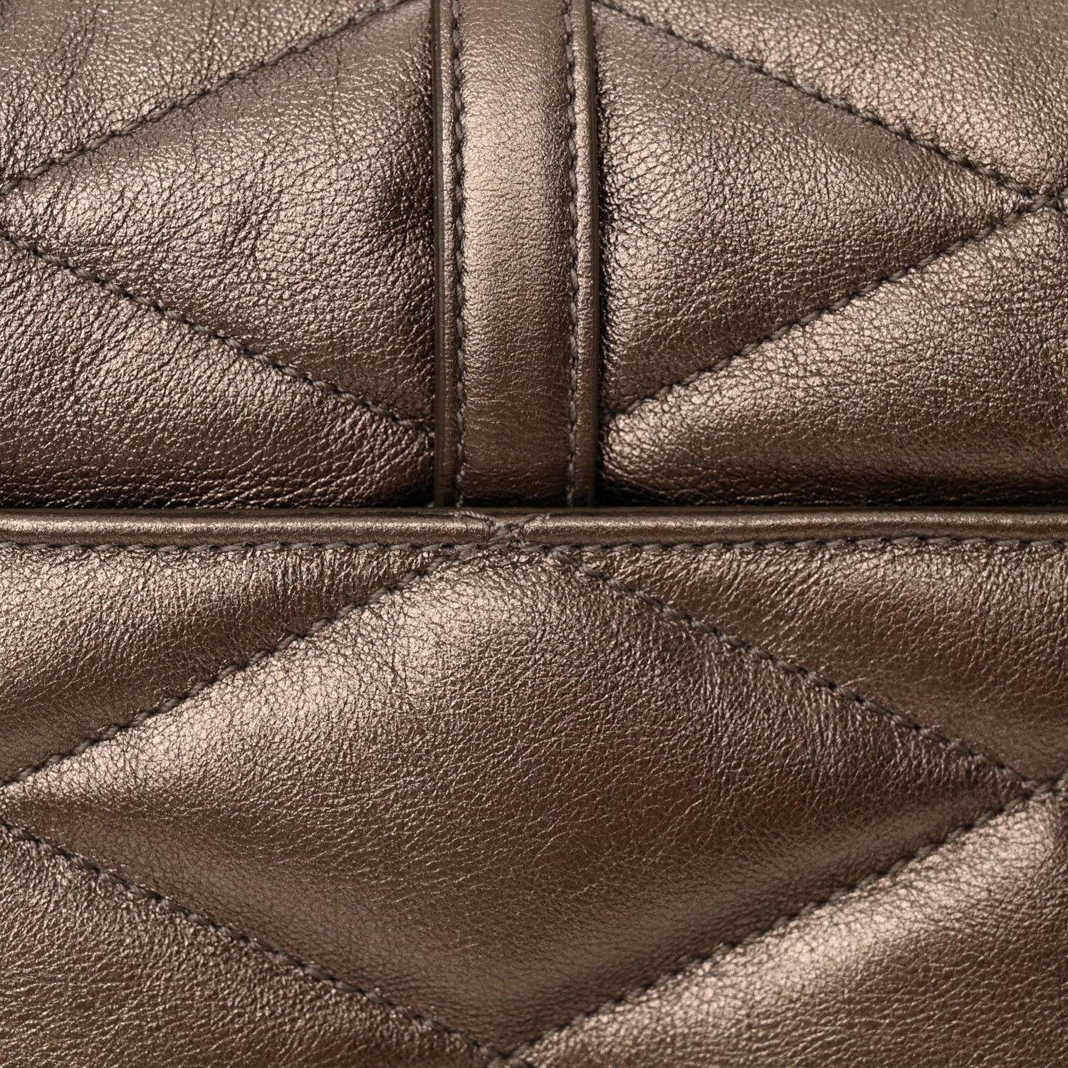 Saint Laurent Lambskin Quilted Le 57 Diamond Shoulder Bag Piombo 12 of 12