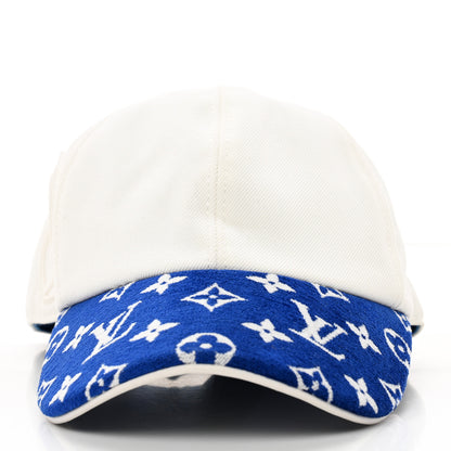 Louis Vuitton Cotton Monogram Jacquard LV Match Cap Blue 3 of 10
