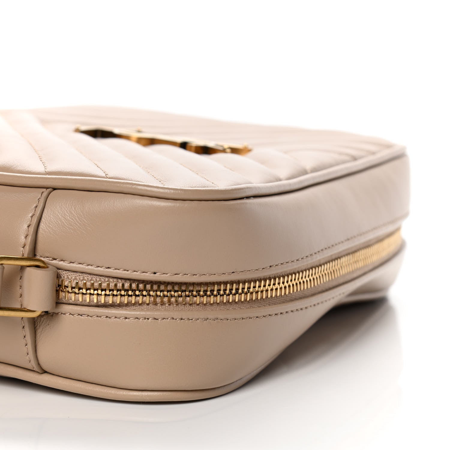 Saint Laurent Calfskin Matelasse Monogram Lou Camera Bag Nude Powder 9 of 10