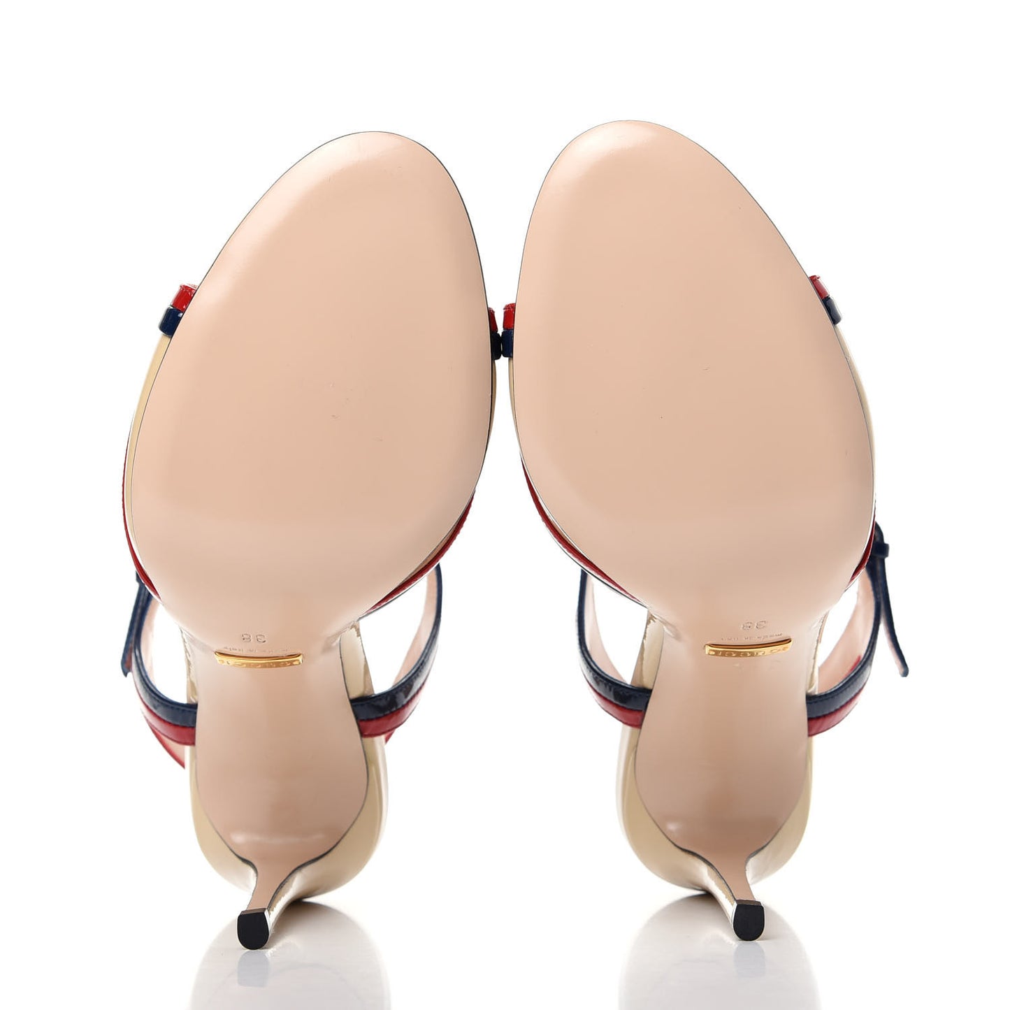 Patent Millie Ankle Strap Sandals 38 Red Blue Agata Sandstorm