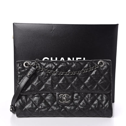 Chanel Crumpled Grained Calfskin Jumbo CC Crave Flap Black 12 of 12
