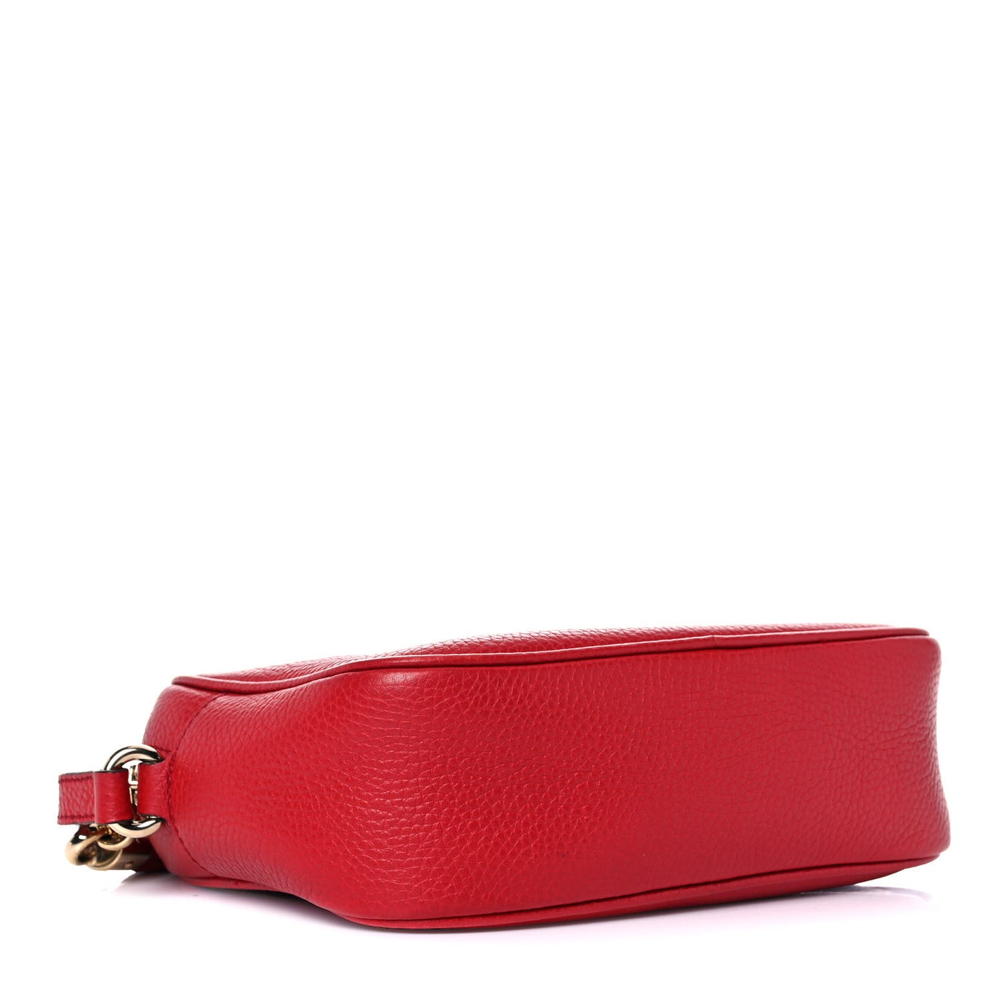Pebbled Calfskin Small Soho Disco Bag Vibrant Red