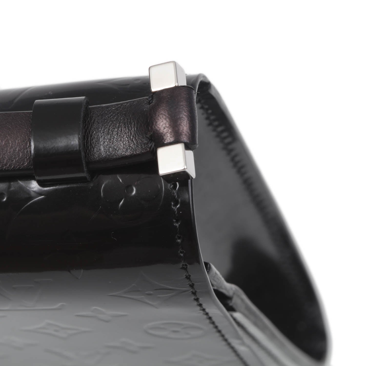 Louis Vuitton Monogram Glace Anouchka Pochette MM Black 5 of 9