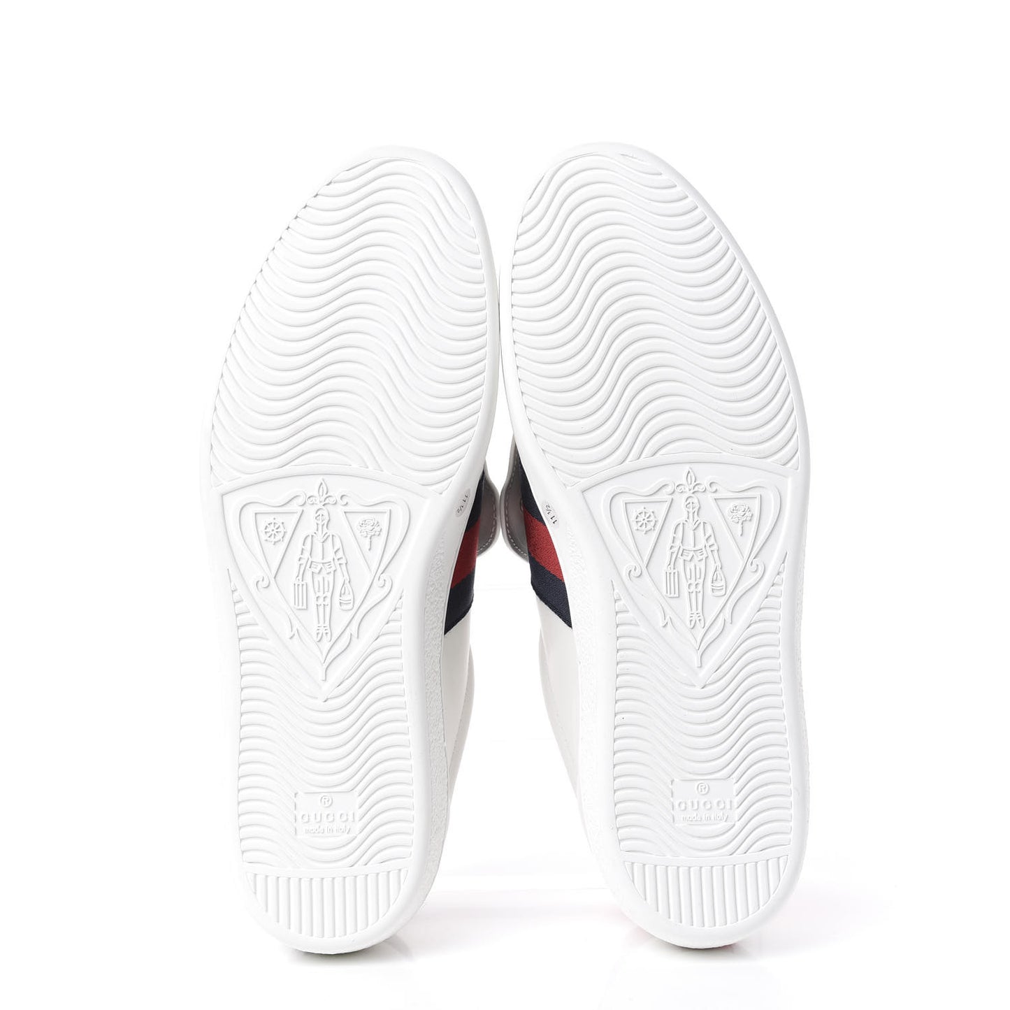 Calfskin Ayers Web Tiger Embroidered Mens Ace Sneakers 11.5 White
