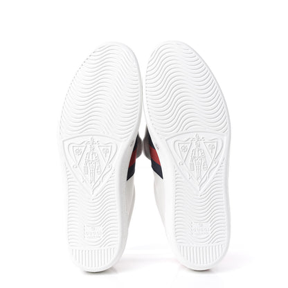 Gucci Calfskin Ayers Web Tiger Embroidered Mens Ace Sneakers 11.5 White 6 of 11