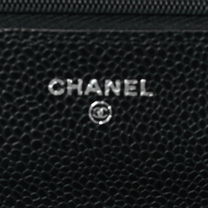 Chanel Caviar Quilted Wallet On Chain WOC Black 6 of 9