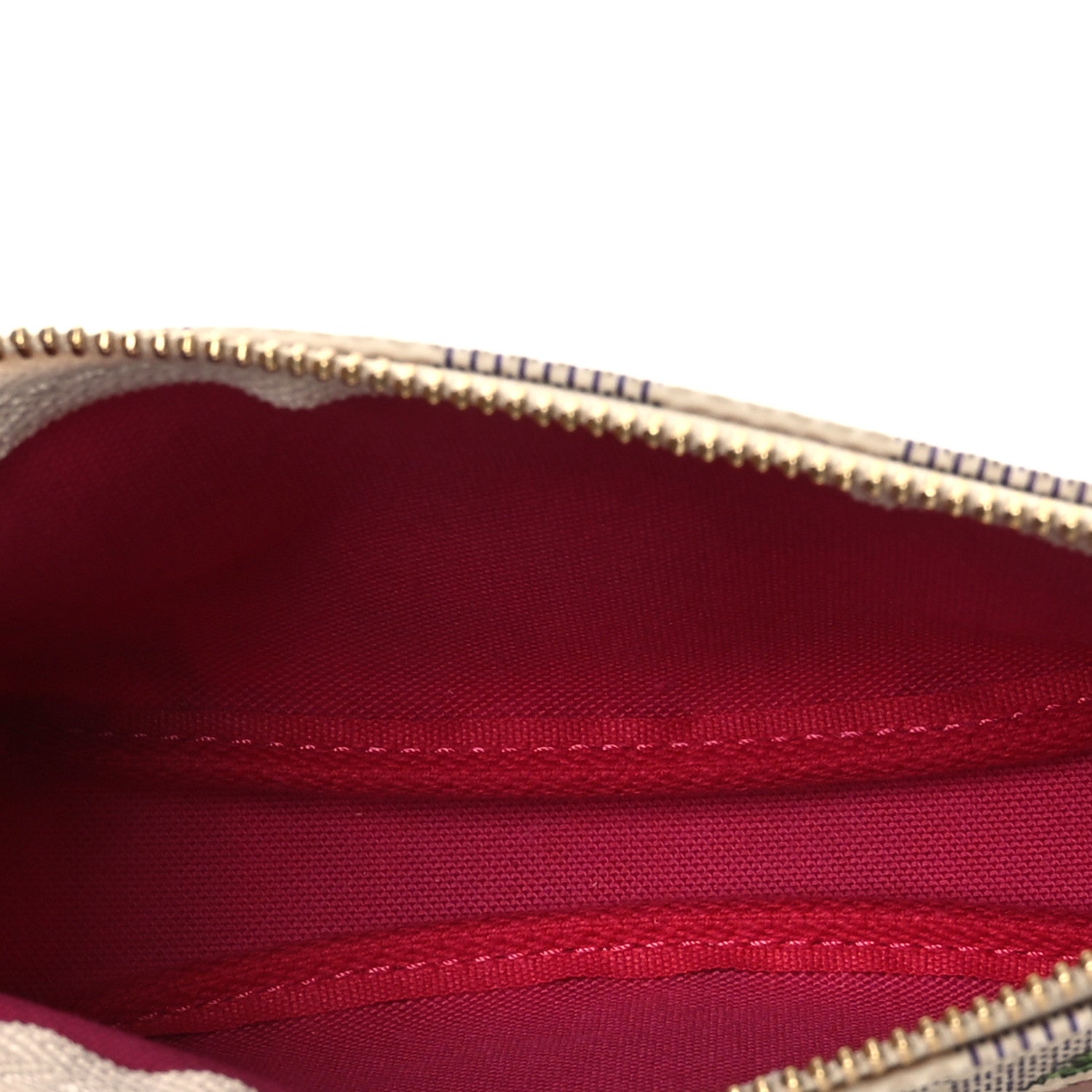 Louis Vuitton Damier Azur 2021 Christmas Animation Hollywood Mini Pochette Accessories Fuchsia Fuchsia 5 of 10