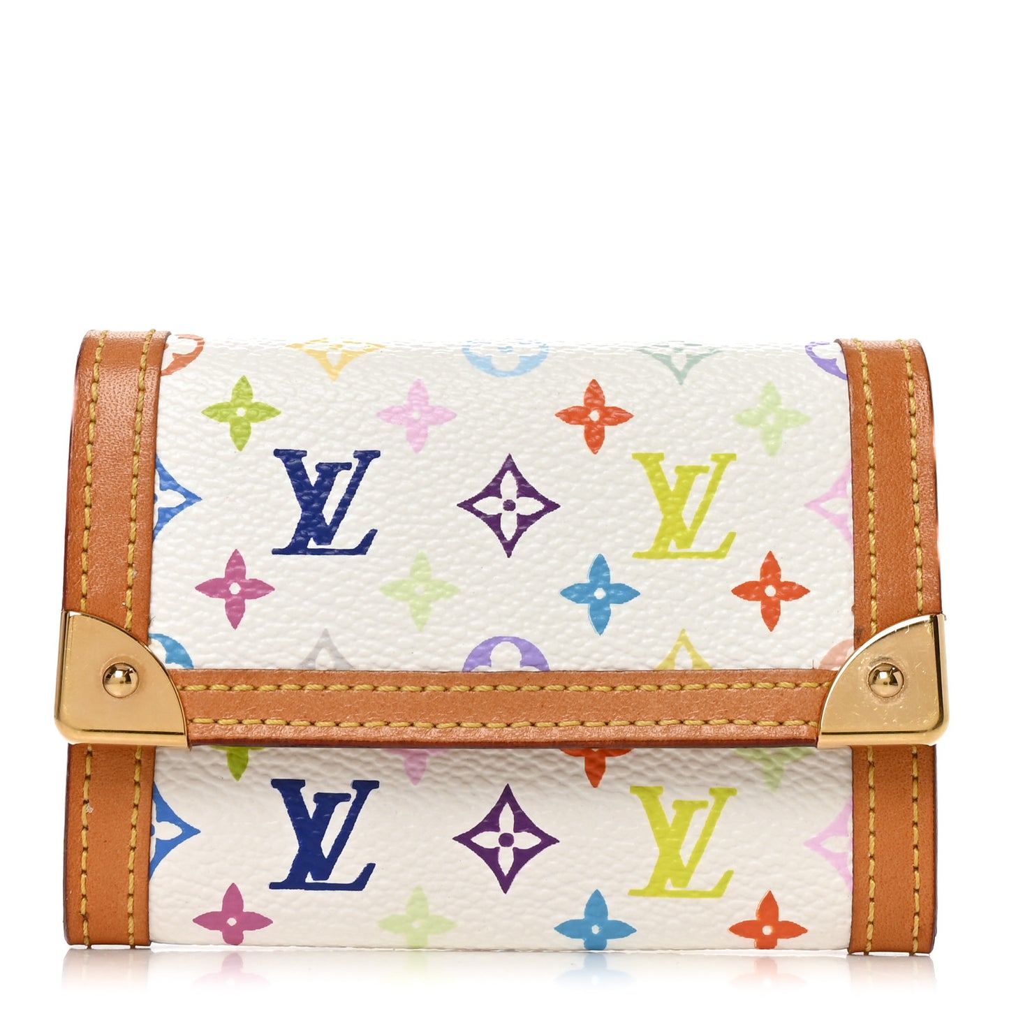 Multicolor Porte-Monnaie Plat Coin Purse White