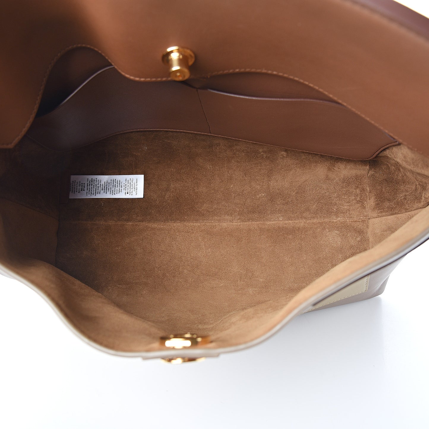 Calfskin Medium Society Top Handle Bag Brown