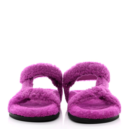 Fendi Shearling FF Fendi Feel Sandals 38 Bouganville 2 of 9