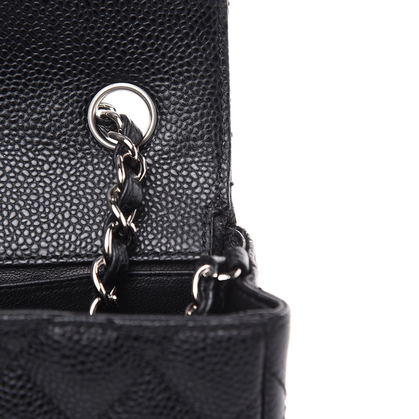 Caviar Quilted East West Flap Black