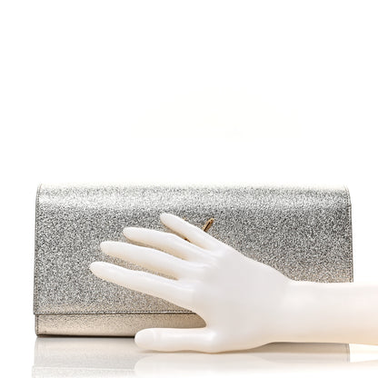 Saint Laurent Metallic Textured Calfskin Classic Monogram Cassandre Clutch Pale Gold 2 of 6