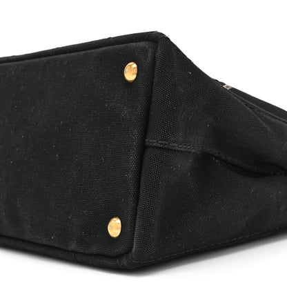 Prada Canapa Small Logo Tote Black Talco 11 of 15
