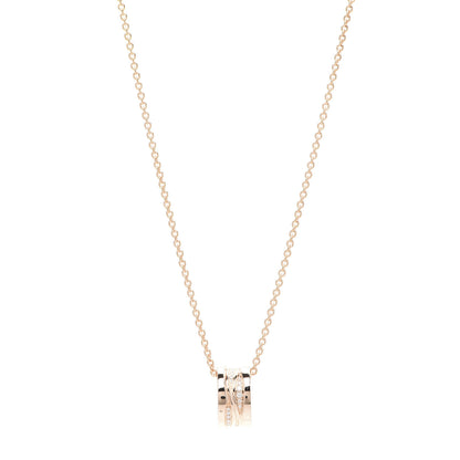 Bulgari 18K Rose Gold Diamond B.Zero1 Legend Pendant Necklace 1 of 8