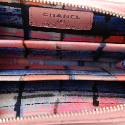 Chanel Lambskin Double Stitch Zip Coin Purse Pink 6 of 9