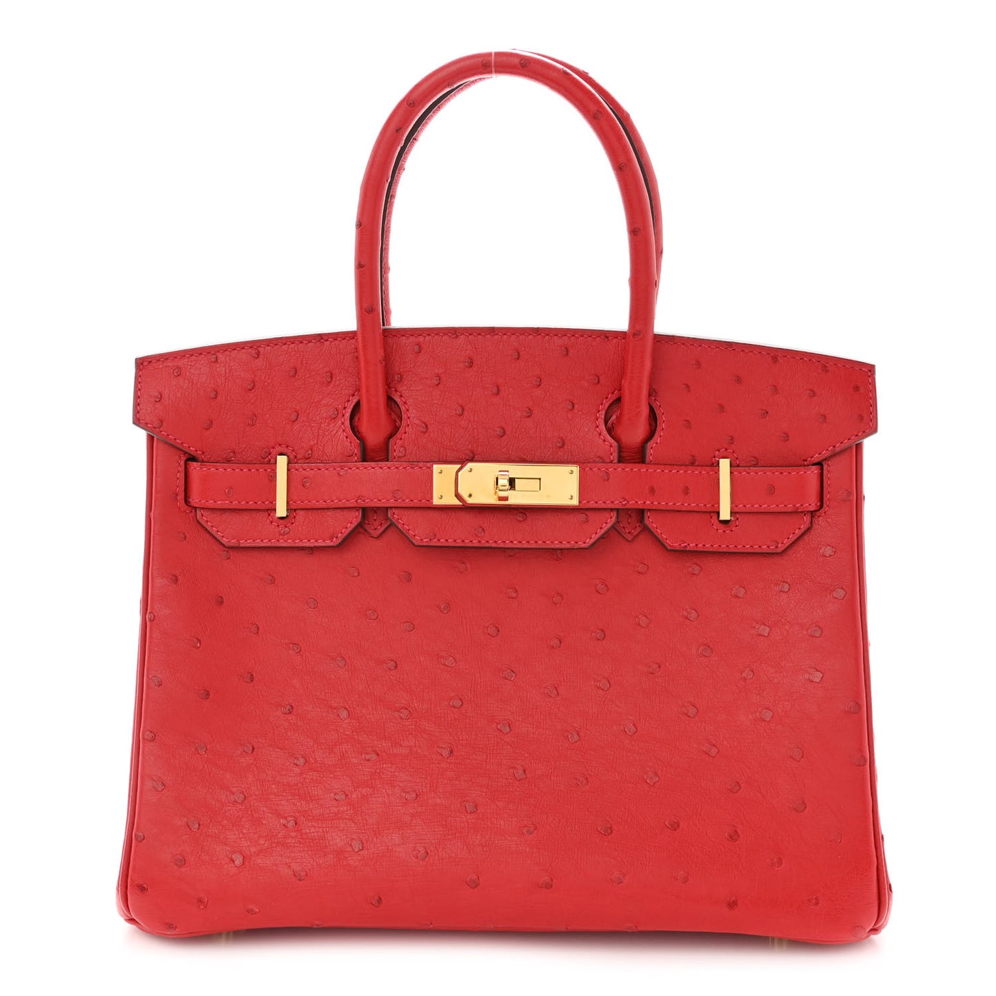 Ostrich Birkin 30 Rouge Vif