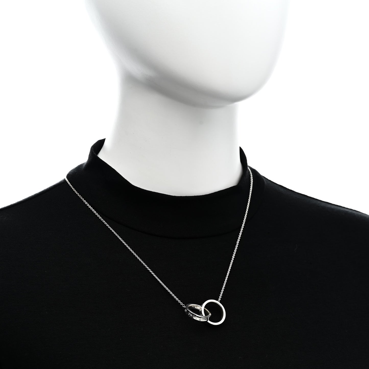 Sterling Silver Large 1837 Interlocking Circles Pendant Necklace