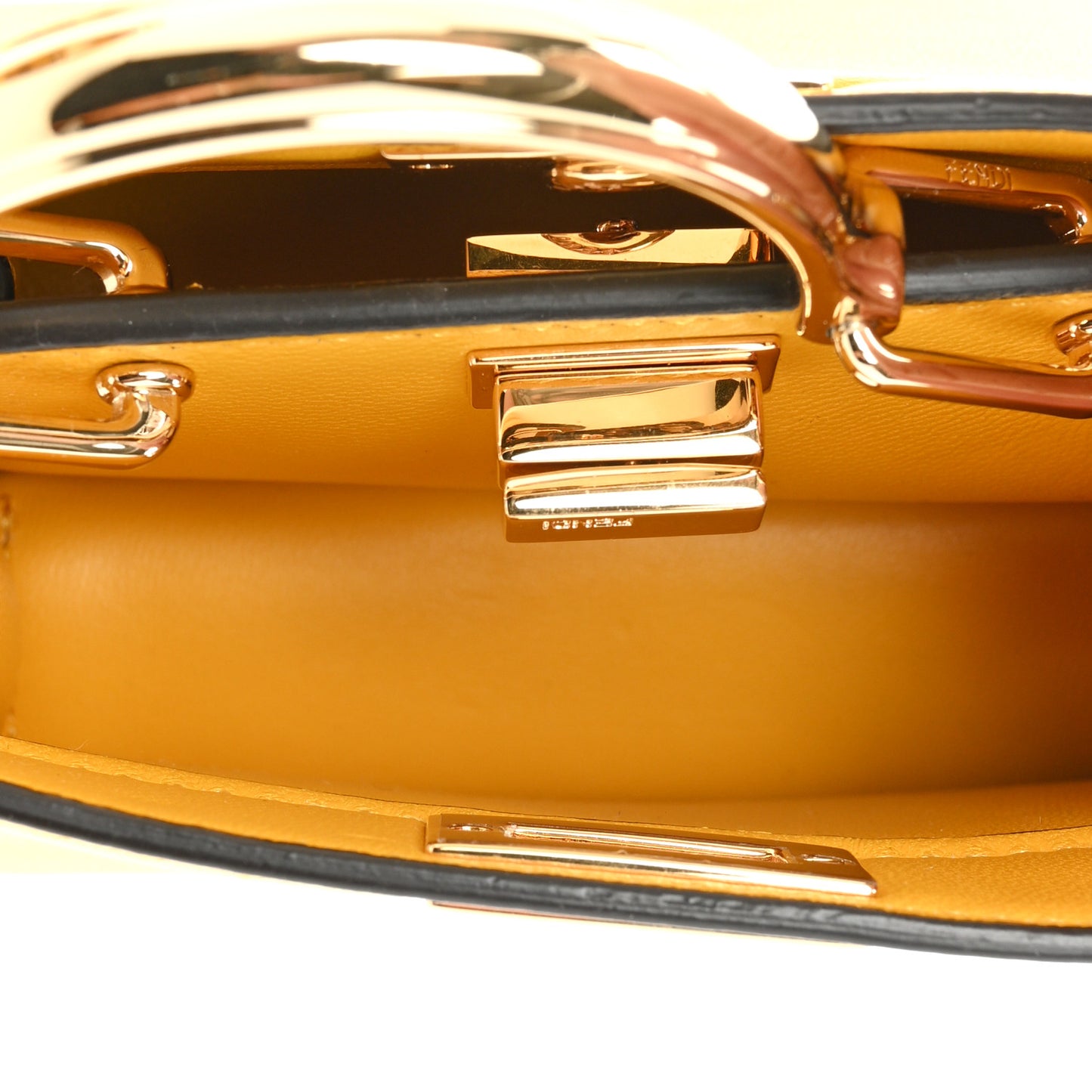 Shiny Nappa Nano Peekaboo Maxi Handle Satchel Mimosa