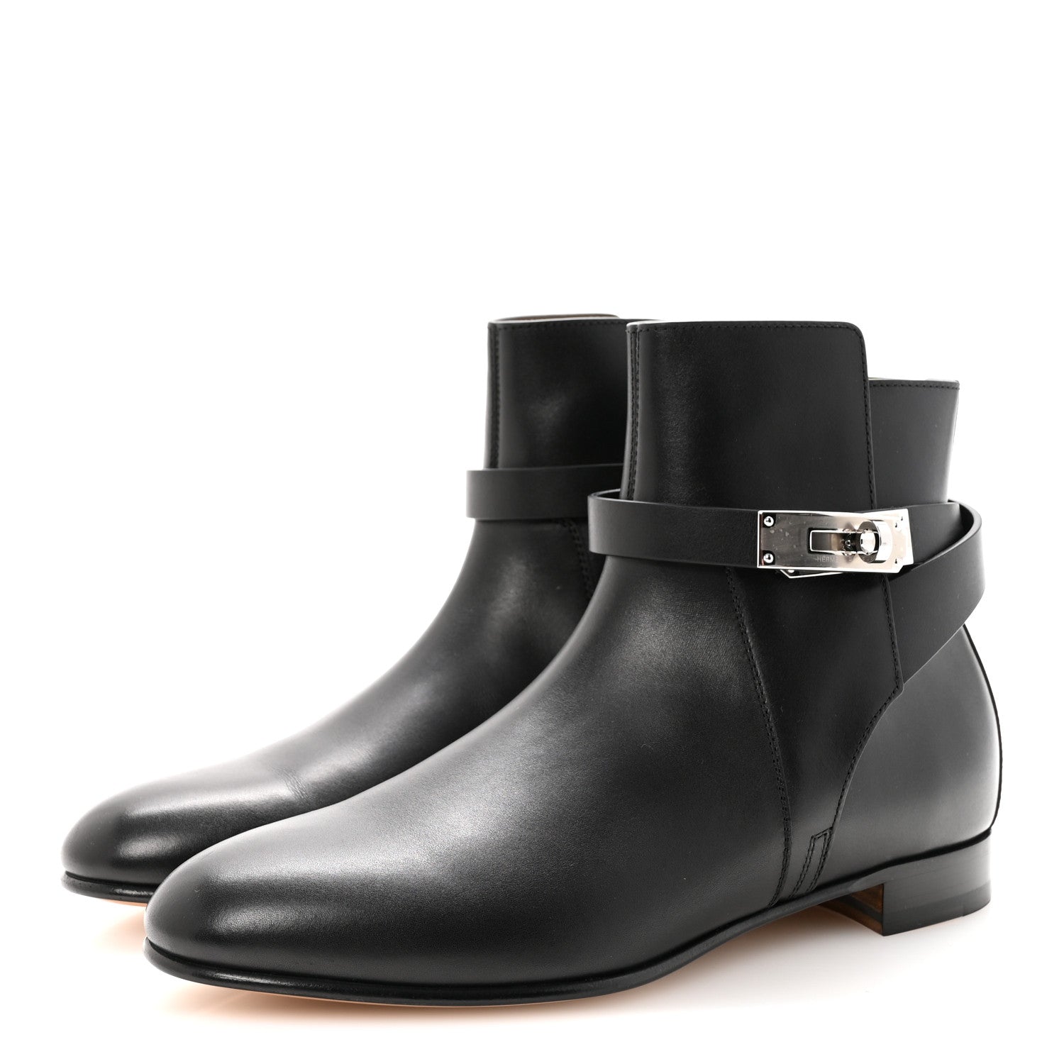 Hermes Calfskin Neo Low Boots 39 Black 4 of 10