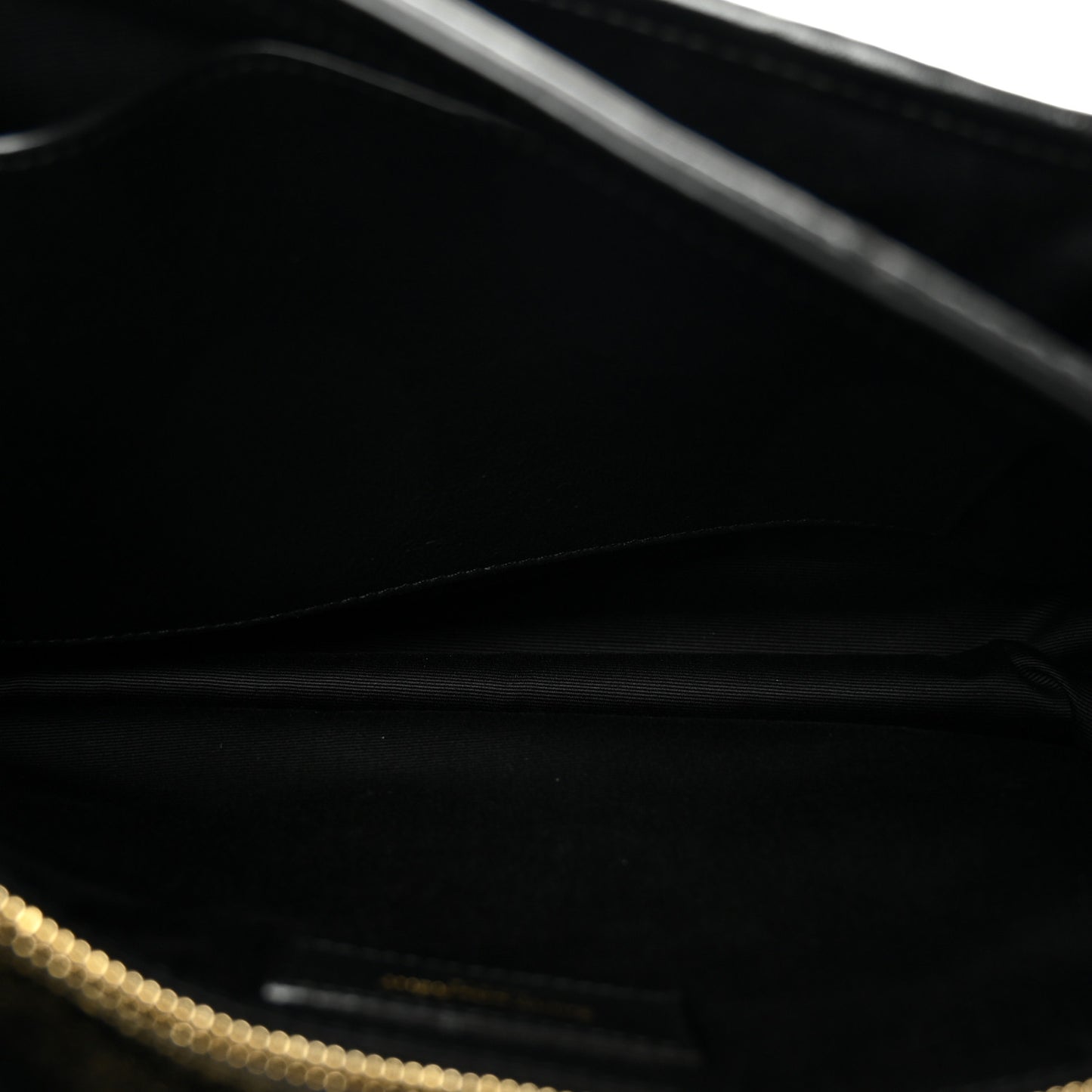Crinkled Calfskin Matelasse Monogram Medium Niki Chain Satchel Black