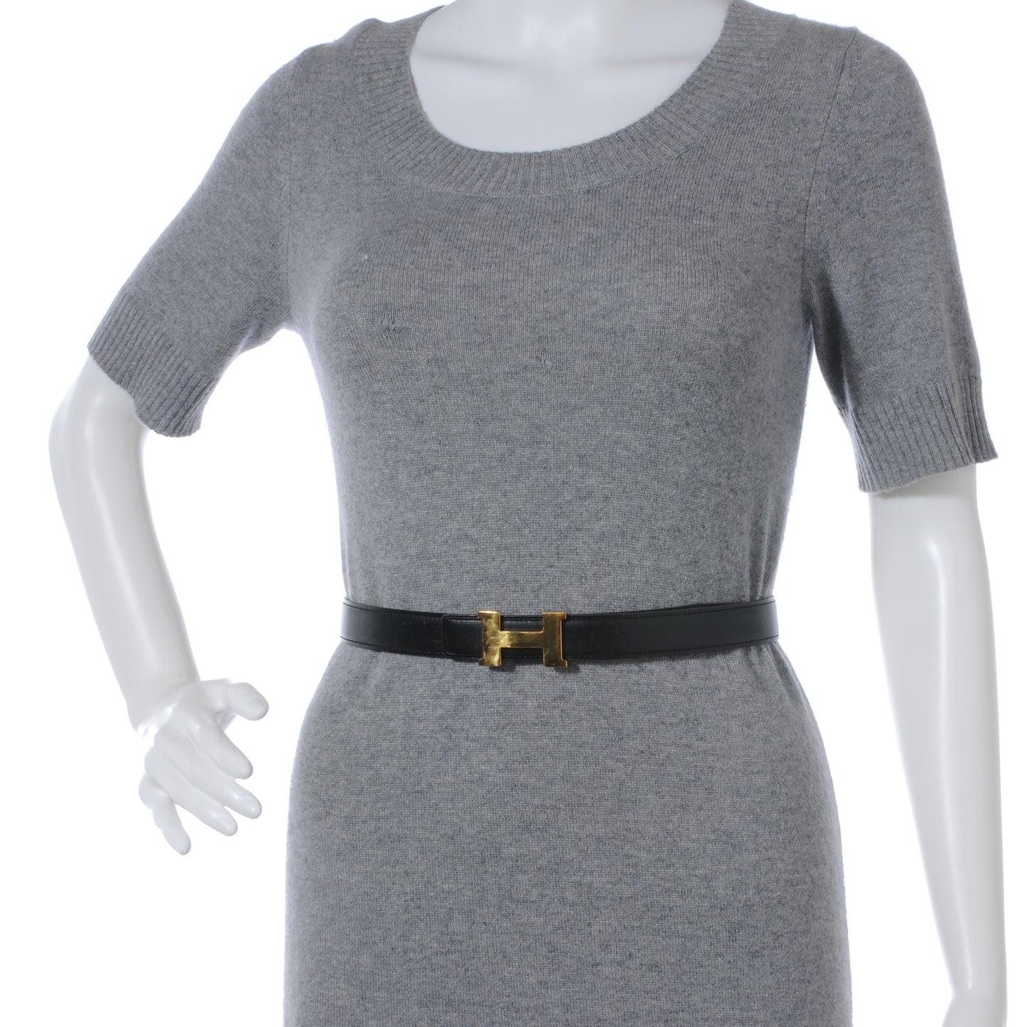 Box Courchevel Reversible Constance 24mm H Belt 70 Noir Gold