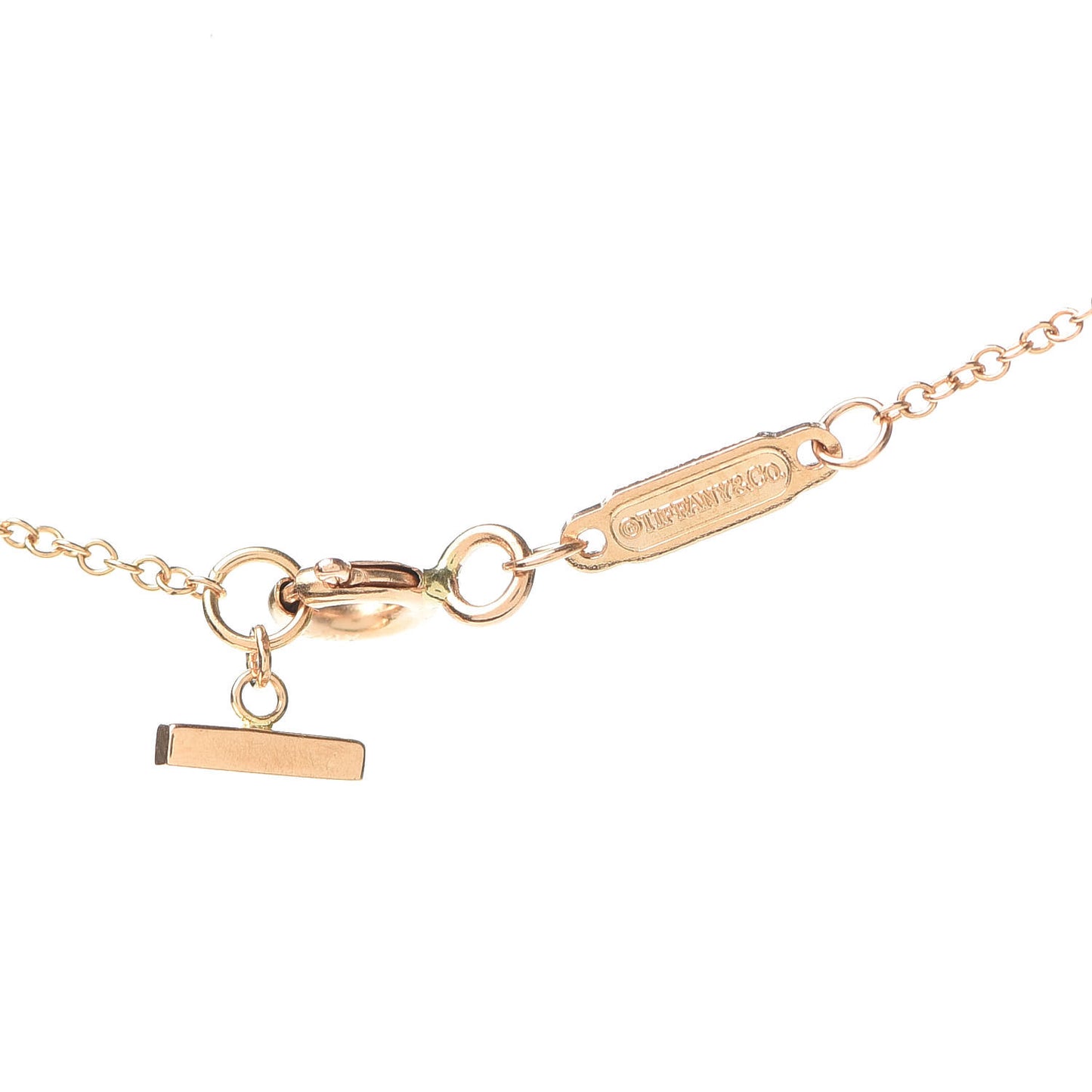 18K Rose Gold Small T Smile Pendant Necklace