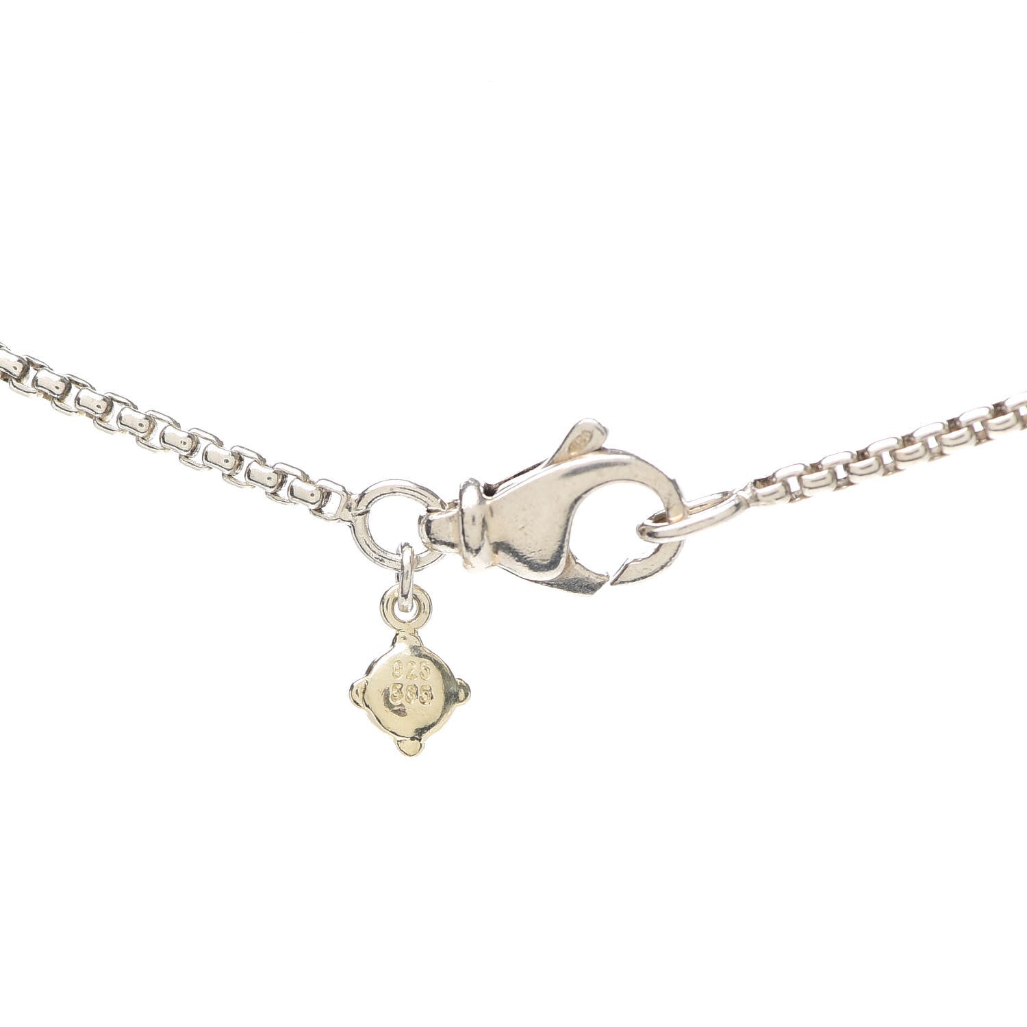 David Yurman Sterling Silver 14K Yellow Gold 1.7mm Baby Box Chain Necklace 20" 5 of 5