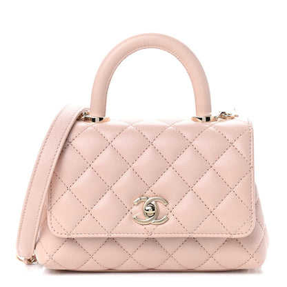 Chanel Caviar Quilted Extra Mini Coco Handle Flap Light Pink 1 of 8