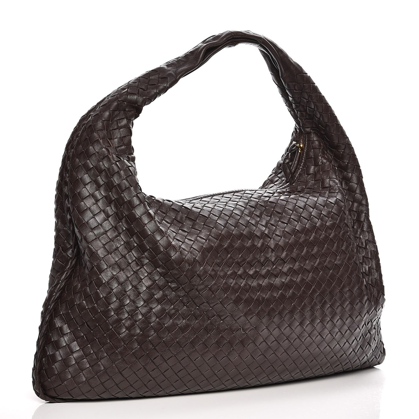 Nappa Intrecciato Large Veneta Hobo Ebano