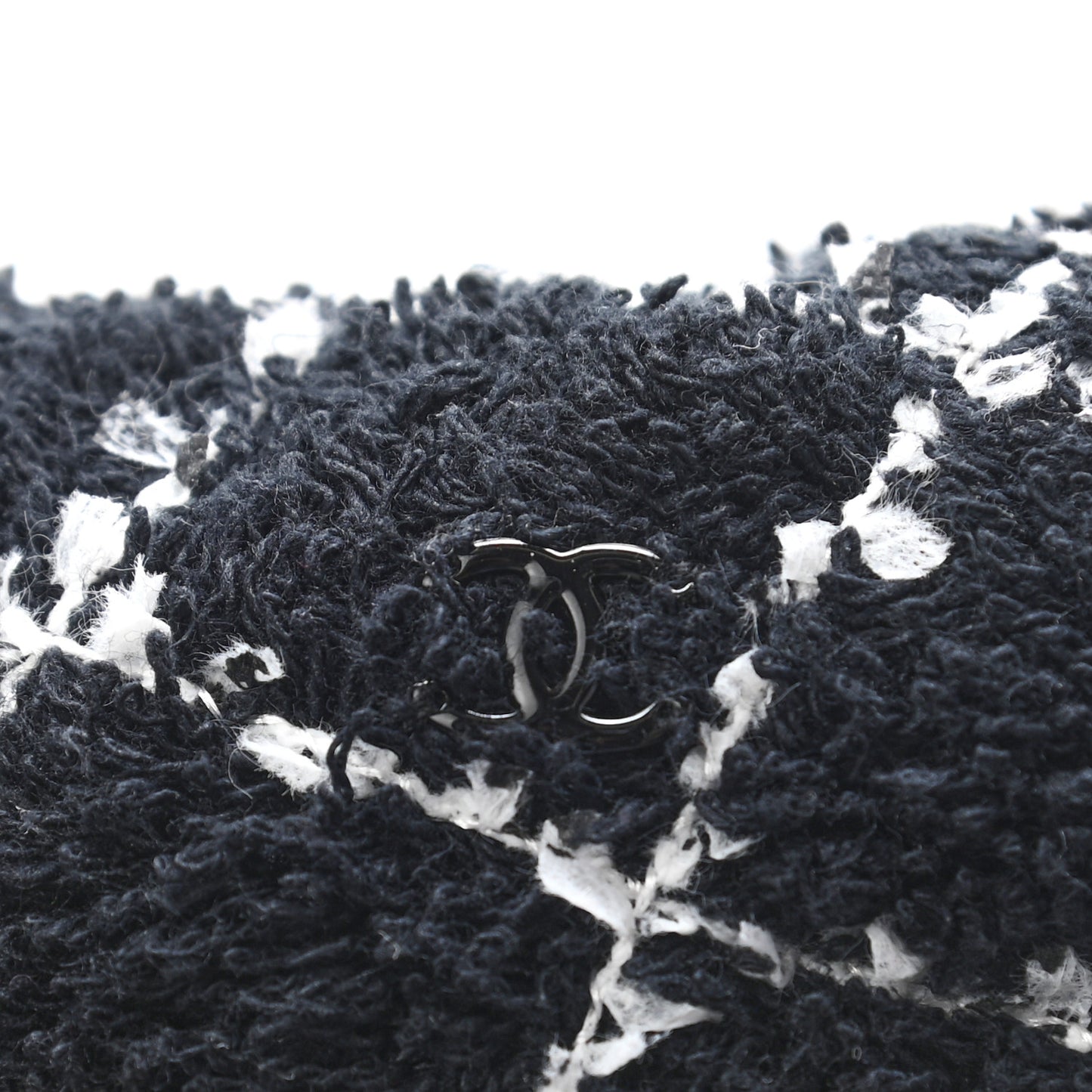 Cotton Tweed CC Beret L Black White