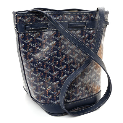 Goyard Goyardine Petit Flot Bucket Bag PM Navy 3 of 9