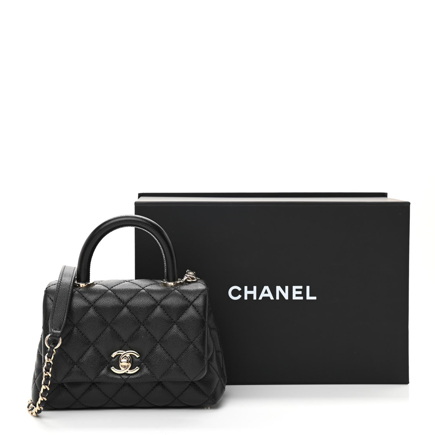Chanel Caviar Quilted Extra Mini Coco Handle Flap Black 11 of 11