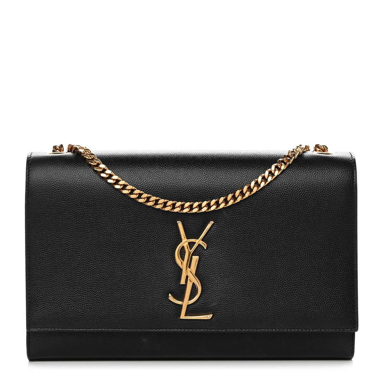 Grain De Poudre Medium Classic Monogram Kate Satchel Black