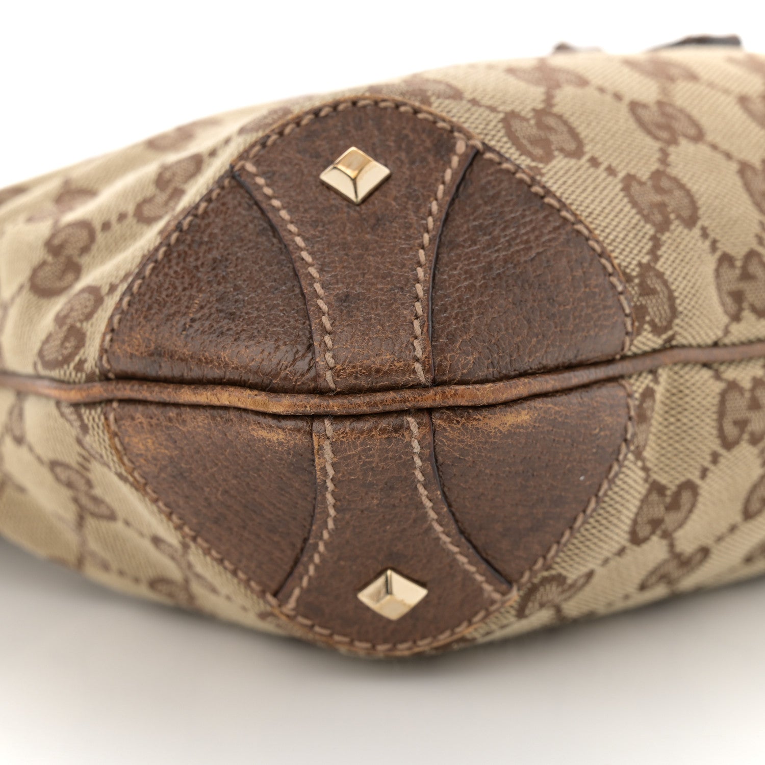 Gucci Monogram Piston Lock Jackie O Hobo Dark Brown 9 of 12
