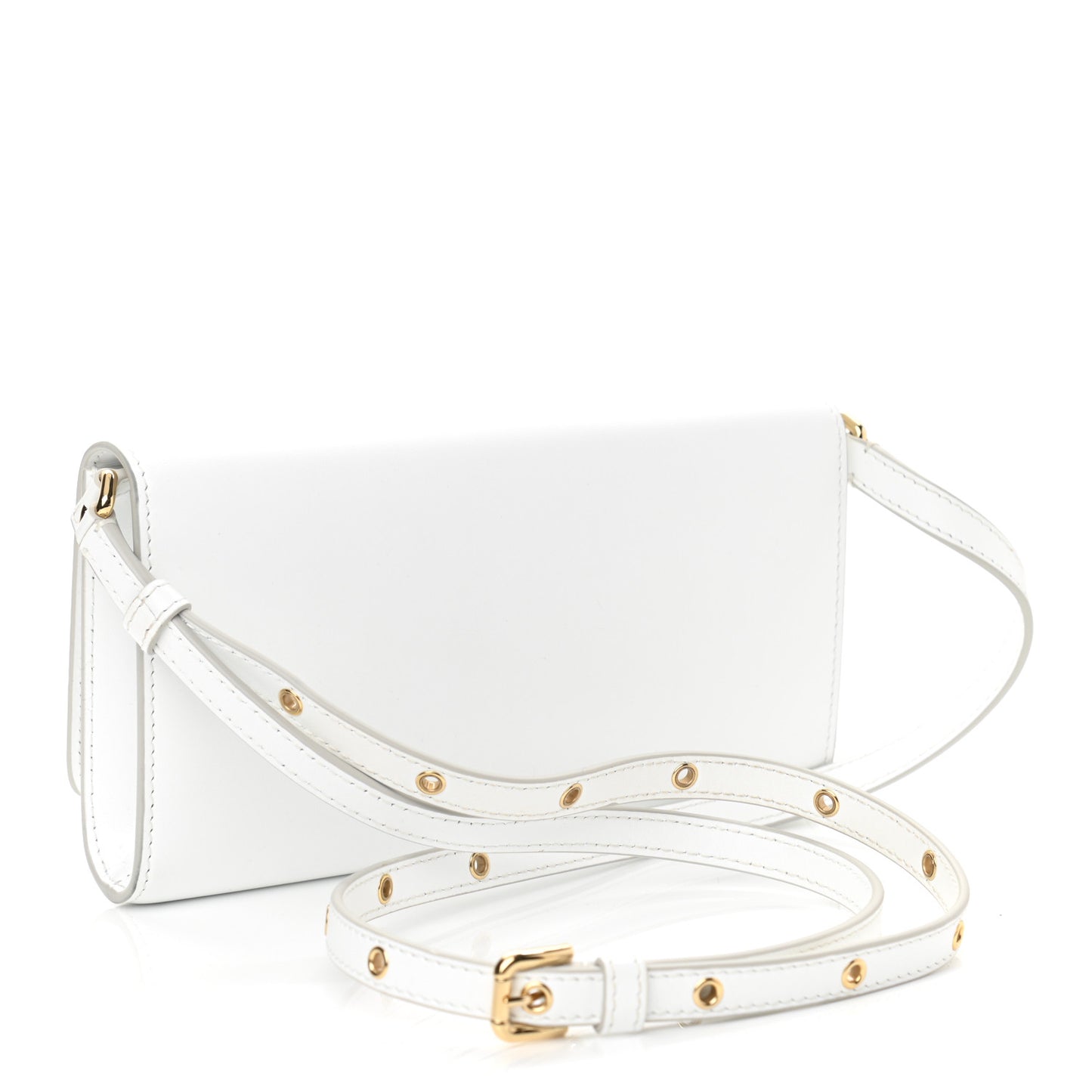 Calfskin DG Millennials Crossbody Bag White
