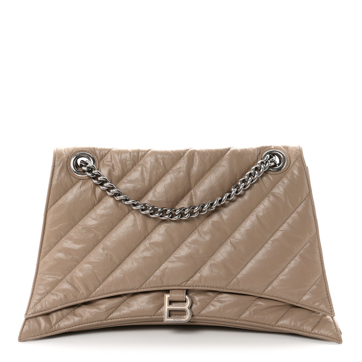 Balenciaga Crushed Calfskin Quilted Large Crush Chain Bag Nude 1 of 9