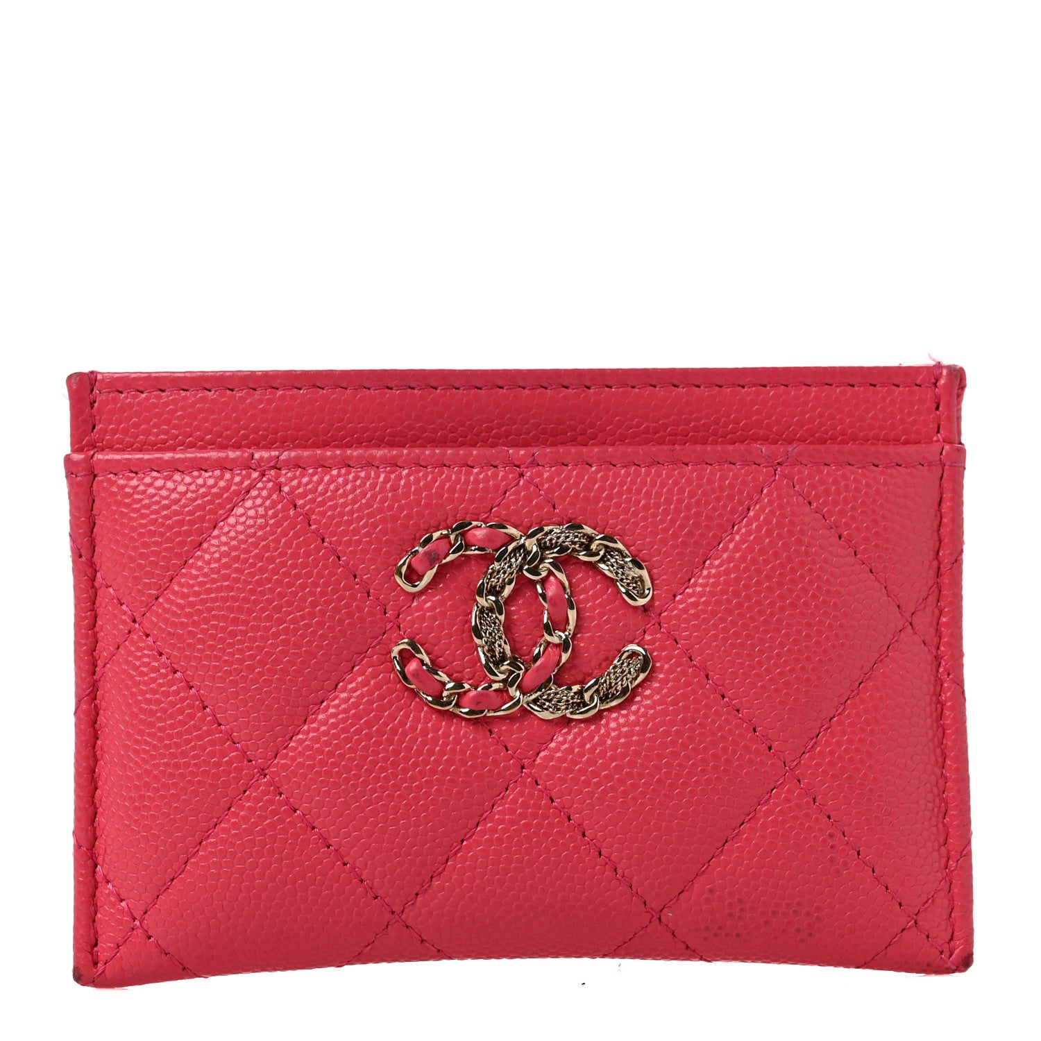 Chanel Caviar Quilted French New Wave Card Holder Rose 1 of 8