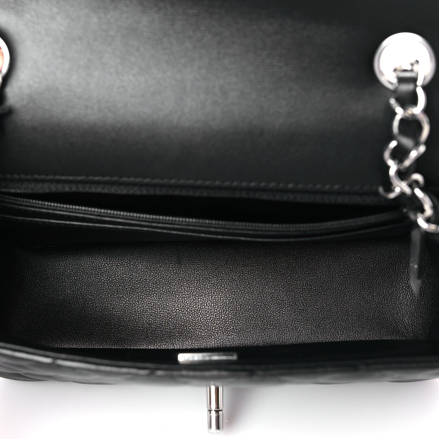 Chanel Lambskin Quilted Mini Rectangular Flap Black 5 of 9