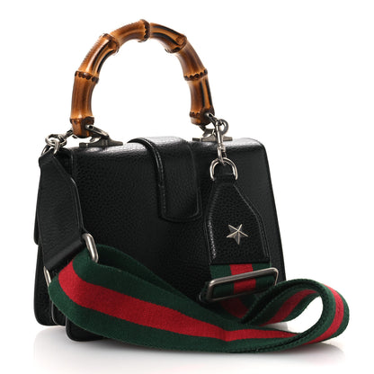 Gucci Dollar Calfskin Crystal Web Mini Dionysus Bamboo Top Handle Bag Black Diamond 3 of 11