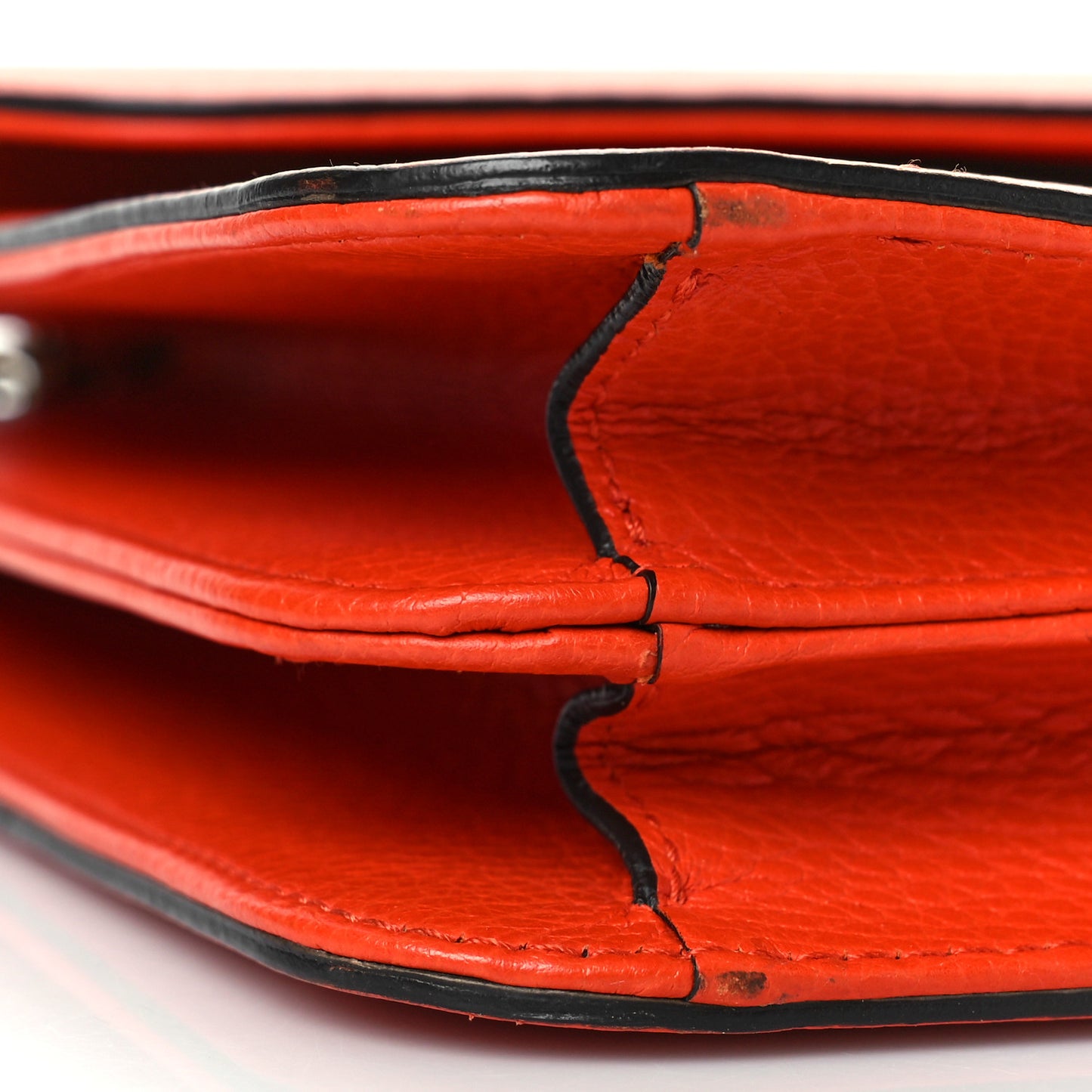 Dollar Calfskin Interlocking G Shoulder Bag Sun Orange