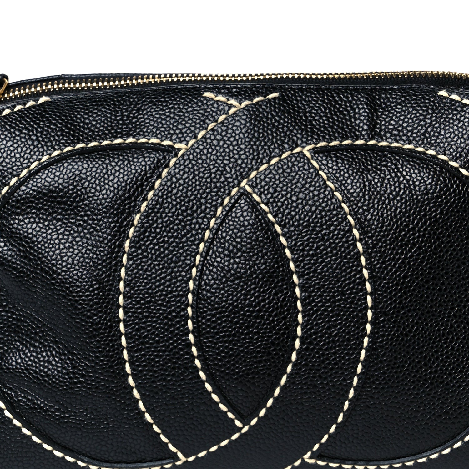 Chanel Caviar CC Stitched Small Hobo Black 8 of 10