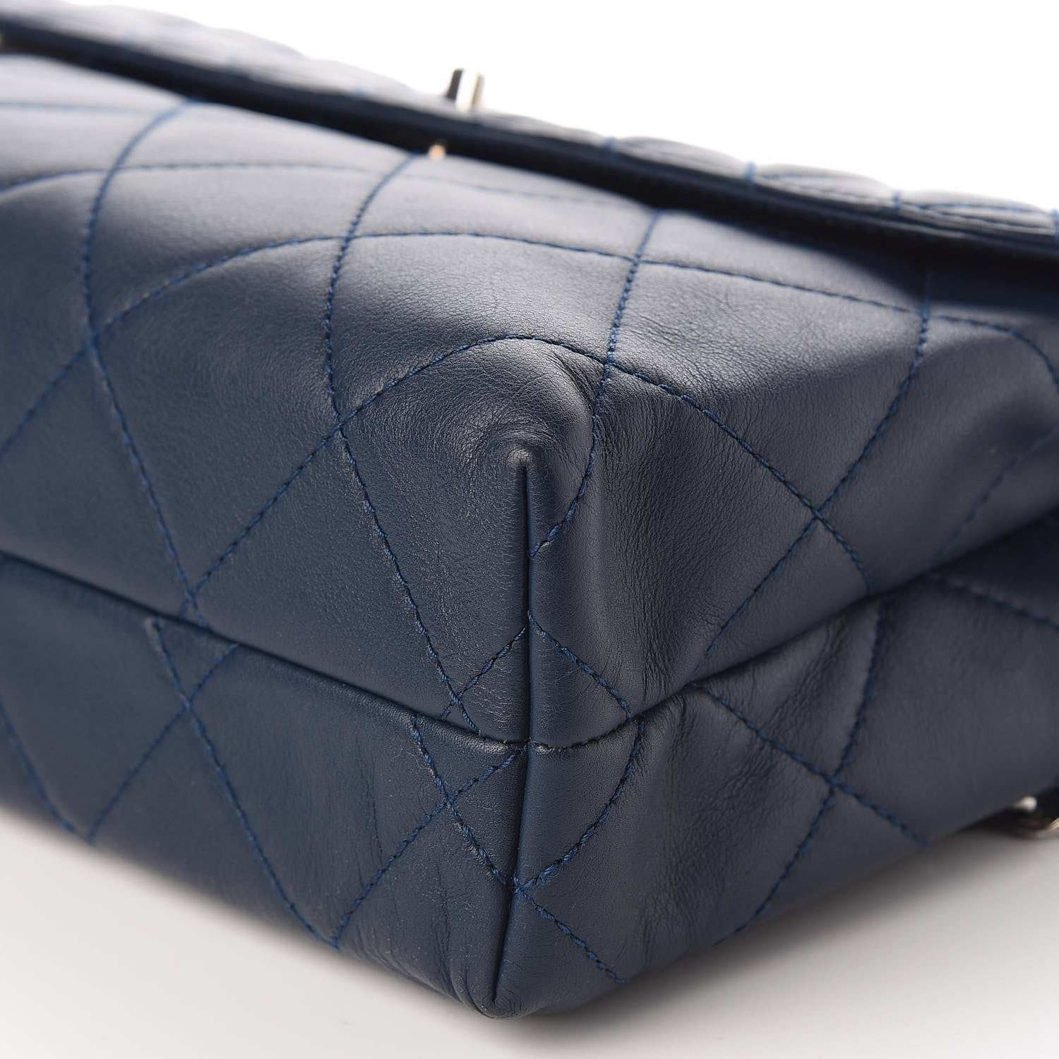 Chanel Calfskin Quilted In the Business Flap Dark Navy Blue 7 of 11