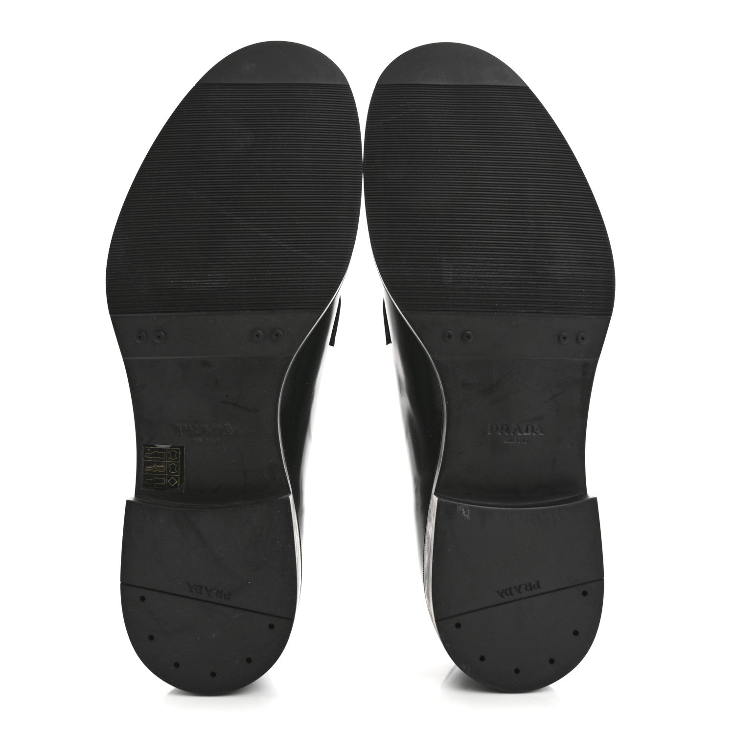 Prada Spazzolato Mens Derby Loafers 8 Black 6 of 9