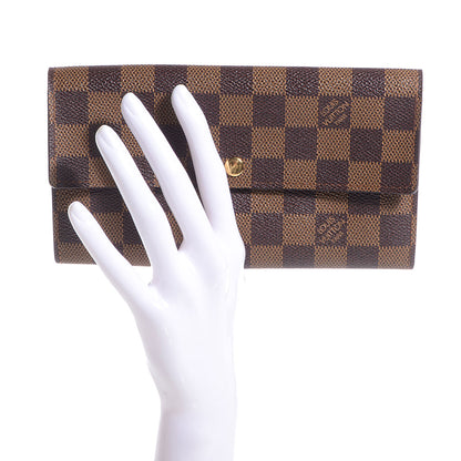 Louis Vuitton Damier Ebene Sarah Wallet 2 of 7