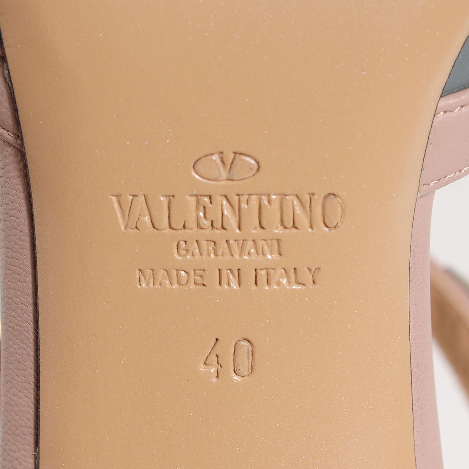 Valentino Garavani Nappa Rockstud Ankle Strap Low Heel Pumps 40 Stone Poudre 6 of 6